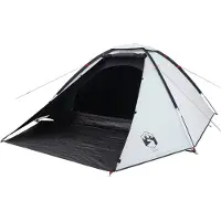 vidaXL Tente de camping dôme 4 personnes blanche foncée étanche à l'eau