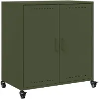 vidaXL Sideboard vert olive 68x39x72 cm acier