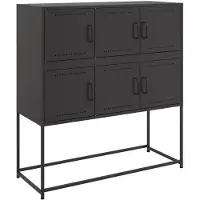 vidaXL Sideboard noir 100,5x39x107 cm acier