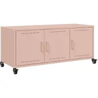 vidaXL Armoire TV rose 100,5x39x43,5 cm Acier