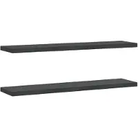 vidaXL Étagères murales 2 pcs 100x23,5x3 cm noir acier inoxydable
