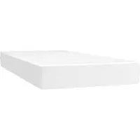 vidaXL Matelas à ressorts ensachés Blanc 120x190x20 cm Similicuir