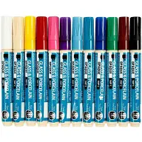 Creativ Company Marqueurs pour verre et porcelaine, couleur opaque, 12pcs.