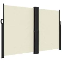 vidaXL Marquise latérale extensible Crème 160x1000 cm