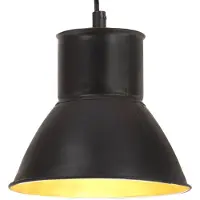 vidaXL Lampe à suspendre 25 W noire ronde 17 cm E27
