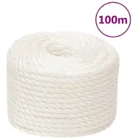 vidaXL Corde de travail Blanc 14 mm 100 m polypropylène