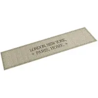 vidaXL Tapis de cuisine lavable imprimé Home capitales 60x300 cm
