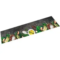 vidaXL Tapis de cuisine lavable impression d'épices 60x300 cm velours