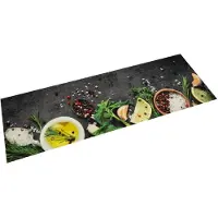 vidaXL Tapis de cuisine lavable impression d'épices 60x180 cm velours