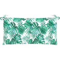 vidaXL Coussin de banc de jardin motif de feuilles 110x50x7 cm