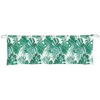 vidaXL Coussin de banc de jardin motif de feuilles 150x50x7 cm