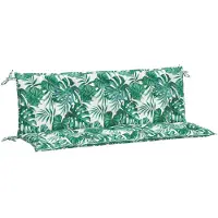 vidaXL Coussins de banc de jardin 2 pcs. Motif de feuilles 150x50x7cm tissu Oxford