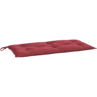vidaXL Coussin de banc de jardin rouge bordeaux 100x50x7 cm