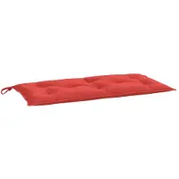vidaXL Coussin de banc de jardin rouge 110x50x7 cm tissu oxford