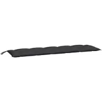 vidaXL Coussin pour banc de jardin Noir 180x50x7 cm Tissu Oxford