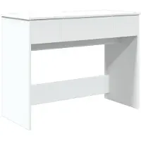 vidaXL Coiffeuse avec miroir blanc 100x45x76 cm