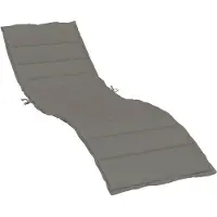 vidaXL Coussin pour bain de soleil Melange gris foncé 200x60x4 cm Tissu