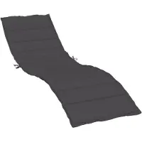 vidaXL Coussin pour bain de soleil Melange Anthracite 200x50x4 cm Tissu