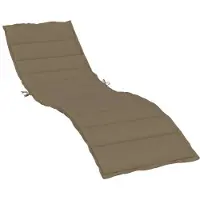 vidaXL Coussin pour bain de soleil Melange Taupe 200x50x4 cm Tissu