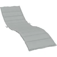 vidaXL Coussin pour bain de soleil Melange gris clair 200x50x4 cm Tissu