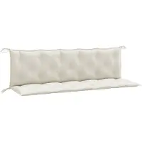 vidaXL Coussins de banc de jardin 2 pcs. Melange Crème 180x50x7 cm Tissu