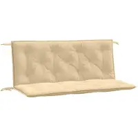 vidaXL Coussins de banc de jardin 2 pcs. Melange Beige 120x50x7 cm Tissu