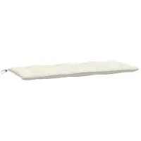 vidaXL Coussin pour banc de jardin Melange Crème 120x50x7 cm Tissu