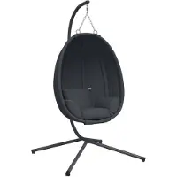 vidaXL Chaise suspendue avec câble standard et acier -anthracite -sonnant