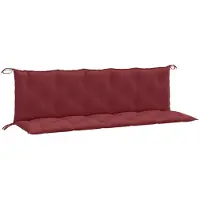 vidaXL Coussins de banc de jardin 2 pcs. Mélange rouge vin 180x50x7 cm Tissu