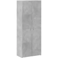 vidaXL Armoire de classement gris béton 60x32x153 cm bois d'ingénierie
