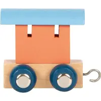 Small Foot Buchstabenzug Polar Waggon lachs & eisblau