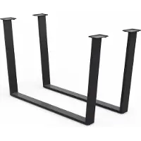 Blumfeldt Ayr Pieds de table – pieds de table en métal robustes pour design industriel ou minimaliste – hauteur 43 cm, largeur 62 cm, noir