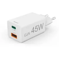 Hama 00201993 Adaptateur de charge GaN blanc, 45 Watt