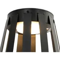 QAZQA Lot de 2 lampes de table d’extérieur noires avec LED à intensité variable 3 niveaux, solaires et rechargeables - Penny