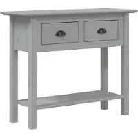 vidaXL Table console BODO gris 91x35x74 cm bois de pin massif