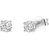 Lucardi Boucles d'oreilles argent / transparent