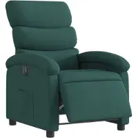 vidaXL Fauteuil relax électrique vert foncé Tissu