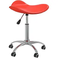 vidaXL Tabouret de salon et spa Rouge Similicuir