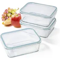DS Produkte GOURMETmaxx Boîtes fraîcheur en verre Klick-it 6 pcs. 1600ml transparent