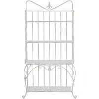 Beliani Étagère De Jardin En Métal Beige Clair 4 Niveaux Pavona