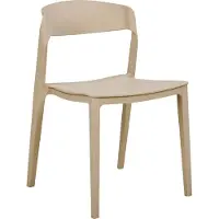 Beliani Lot de 2 chaises de salle à manger beige empilables sans accoudoirs Embouts de pieds Chaises de conférence en plastique design moderne salle à manger