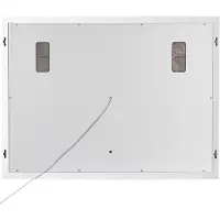 Beliani Miroir de salle de bain Argent Rectangulaire 60 x 80 cm avec éclairage LED Antibuée Miroir cosmétique Haut-parleur Bluetooth Horloge Touch Sensor Moderne