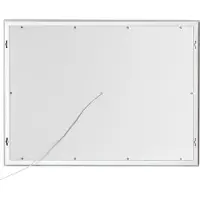 Beliani Miroir de salle de bain Argent Rectangulaire 60 x 80 cm avec éclairage LED Anti-buée Changement de couleur Touch Sensor Miroir lumineux moderne Miroir mural suspendu