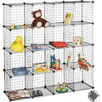 Relaxdays Penderie DIY 16 compartiments modulables