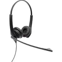 Jabra BIZ 1100 Duo - Micro-casque - sur-oreille - filaire - jack 3,5mm - noir - universitaire - Certifié pour Microsoft Teams, certifié Zoom