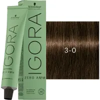 Schwarzkopf Professional Igora Zero Amm Coloration permanente 60 ml 3-0