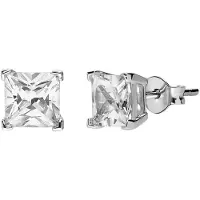 Lucardi Boucles d'oreilles argent / transparent