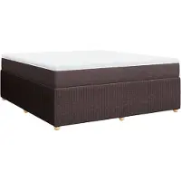 vidaXL Lit boxspring avec matelas brun foncé 180x200 cm Tissu