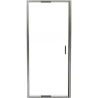 Luca Varess Vidor In porte pivotante 90 cm x 190 cm verre transparent chrome profil brillant