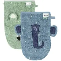 Trixie Gant de toilette2-pack - Mr. Polar Bear - Mrs. Elephant